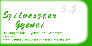 szilveszter gyenei business card